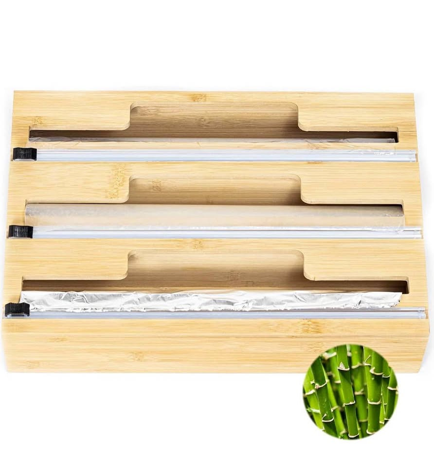 Foil and Plastic Wrap Organizer with Cutter