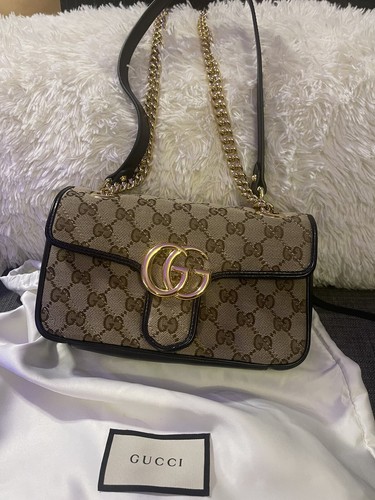 Like-New Authentic GUCCI MARMONT MINI CHAIN SHOULDER BAG