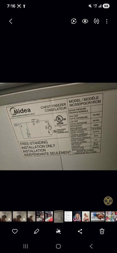 Midea 5-Cu-Ft Chest Freezer – Reliable & in Excellent Working Or - photo 4