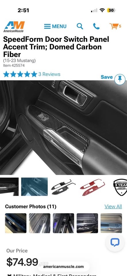 Mustang carbon parts - photo 2