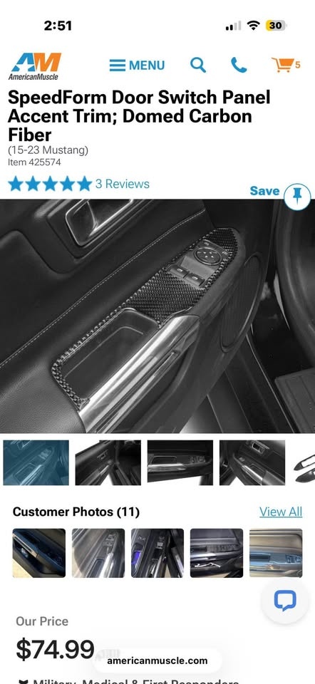 Mustang carbon parts - photo 3