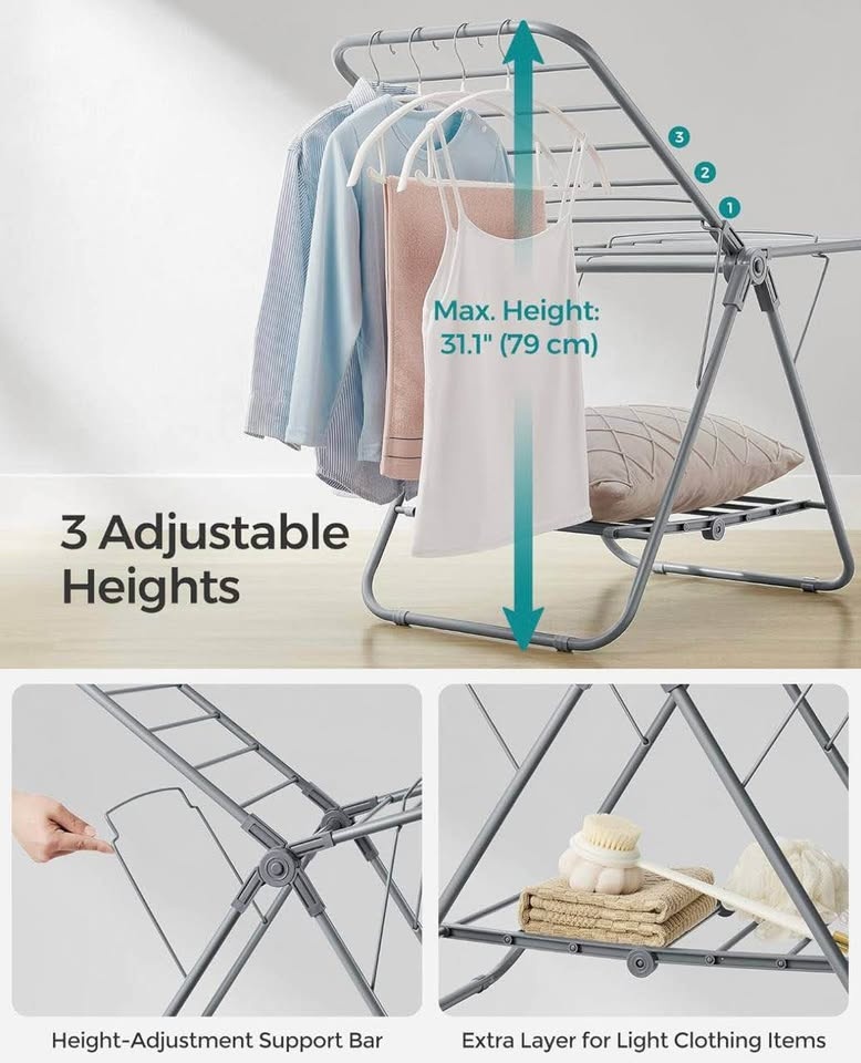 👕 SONGMICS Clothes Drying Rack | NEW (Open Box) - photo 3