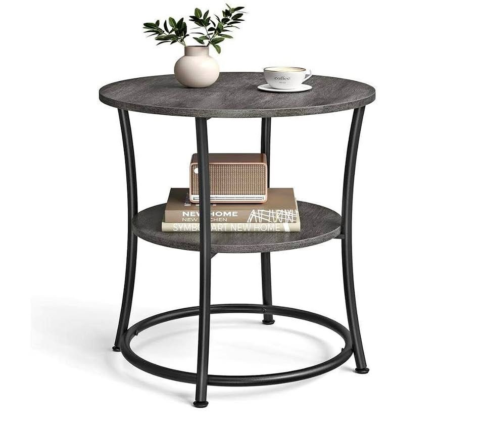 🆕 VASAGLE 2-Tier Round Side Table | Modern End Table