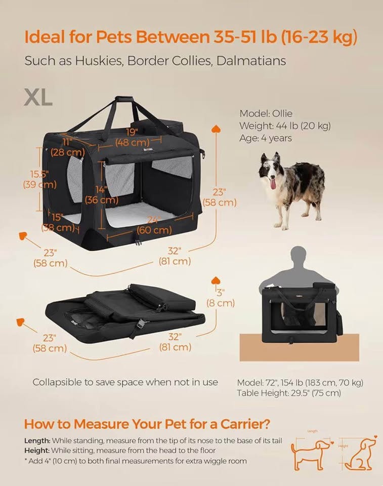 Feandrea XL Collapsible Dog Crate (New in Box) - photo 5