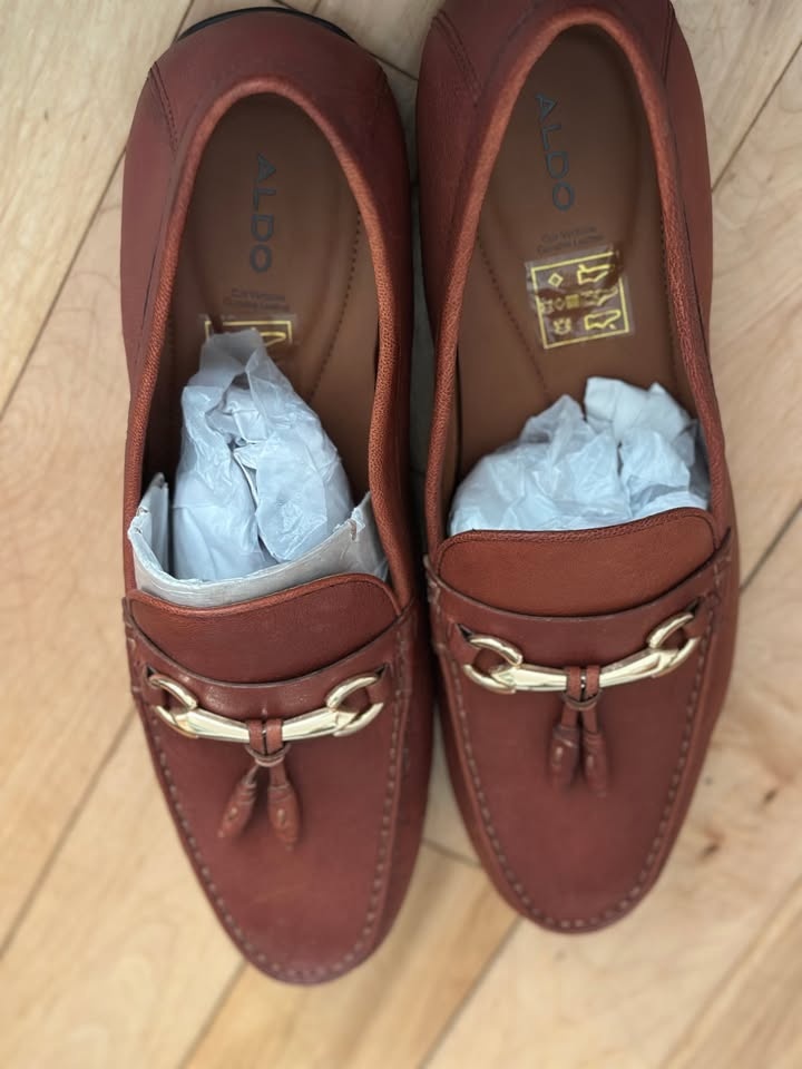 👞 Aldo Men’s Cognac Casual Shoes – Size 12 (Brand New) - photo 3