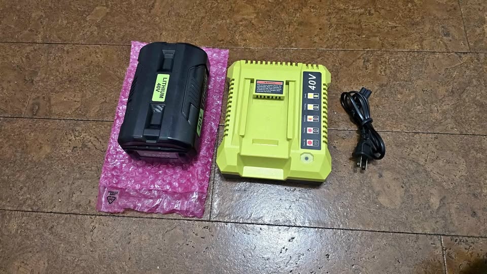 40v 6.5A Replacement Battery and Charger For Ryobi 40v tools.