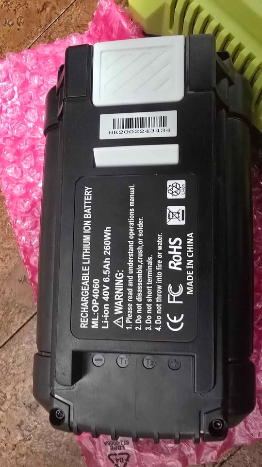 40v 6.5A Replacement Battery and Charger For Ryobi 40v tools. - photo 2