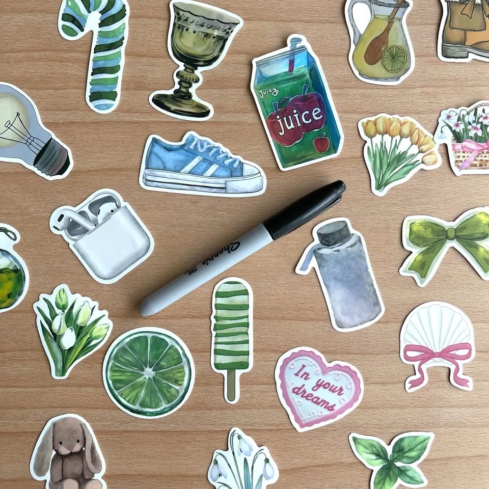 Pack of 25 Minimalist Doodle Stickers #2 image indicator(5)