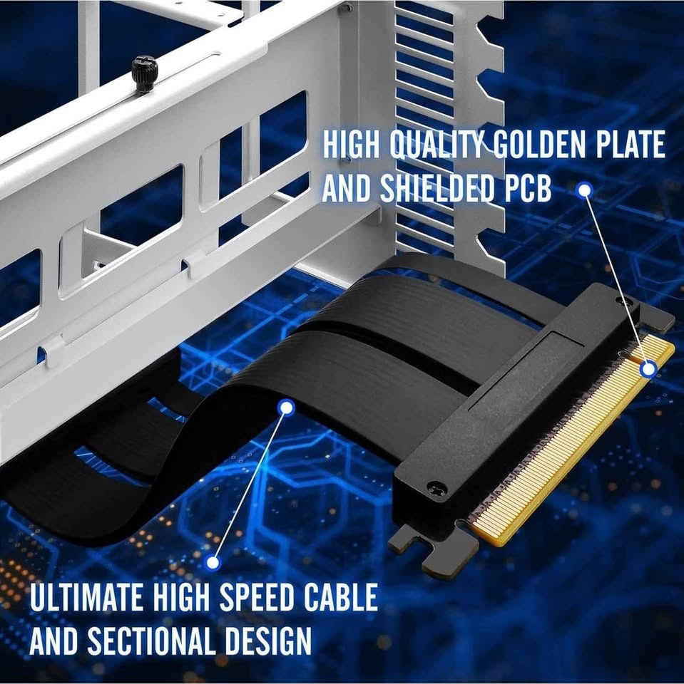 EZDIY-FAB Vertical PCIe 4.0 GPU Mount - White - photo 4