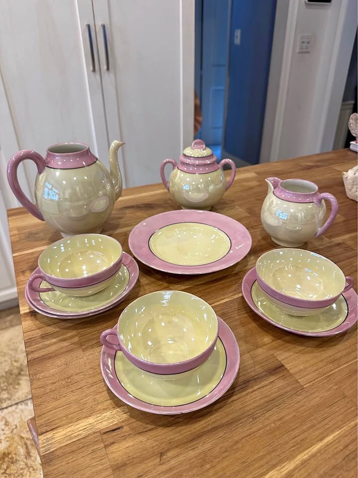 Luster ware tea set