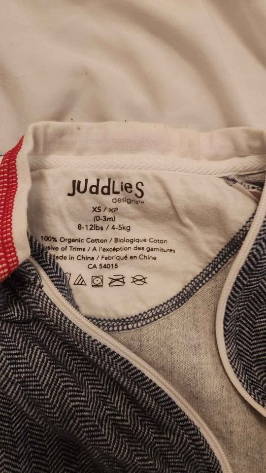 Juddlies Organic Sleeper (0-3M) - Lake Blue - photo 2