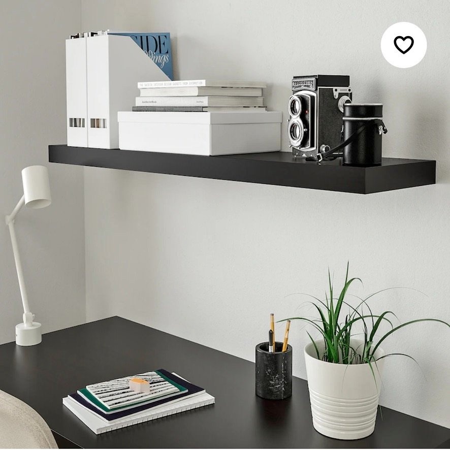 IKEA LACK Wall shelf, black-brown, 43 1/4x10 1/4 "