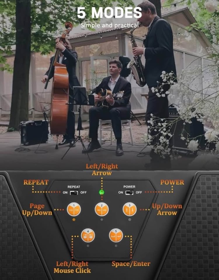 Wireless Page Turner Pedal for Musical Instruments - photo 5