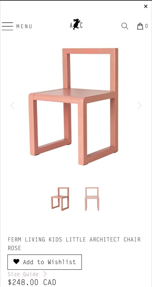 Ferm Living Little Architect Kids Chairs x2 - EUC
