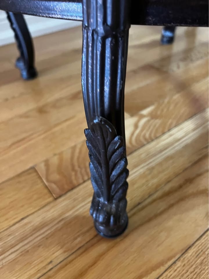 Art deco side tables iron wood and glass - photo 4