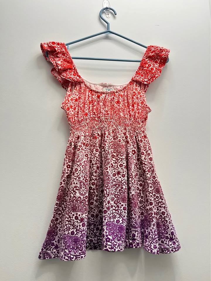 Orange-Violet Gradient Flowy Top