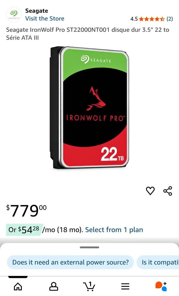 Sealed! Seagate IronWolf Pro ST22000NT001