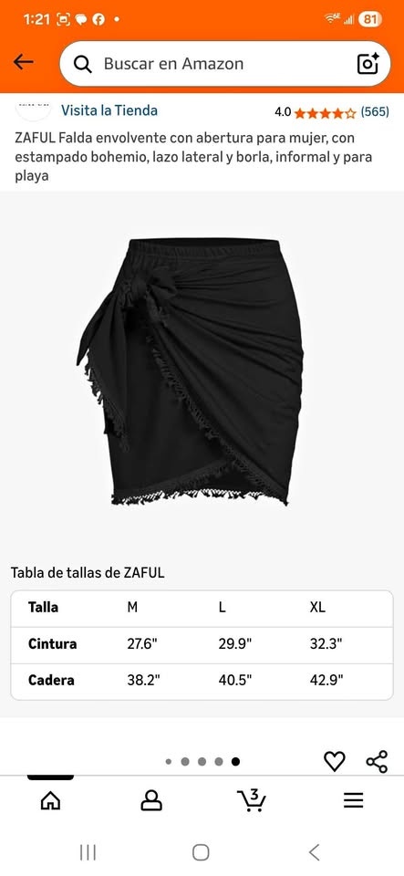Falda talla XL