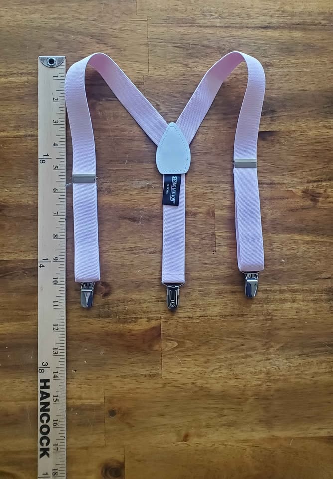 Boys Suspenders - Ring Boy, Ring Bearer - 1 Black, 2 Pink - photo 3