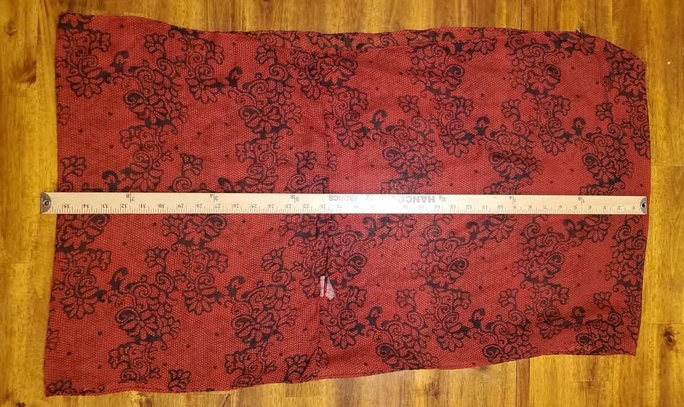 Chic Red and Black Floral Infinity Scarf Semi Sheer - photo 5