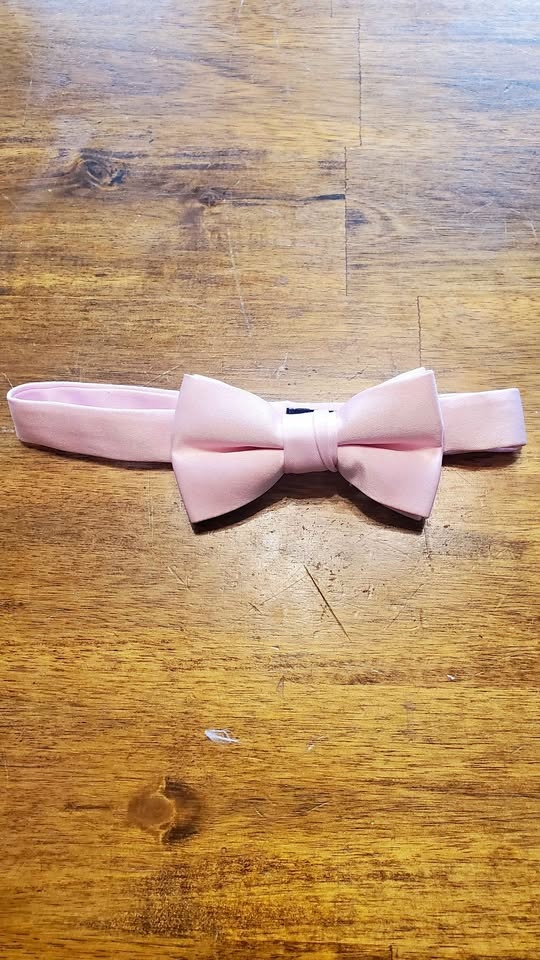 Boys Light Pink Bowtie with Adjustable Strap - 2 available