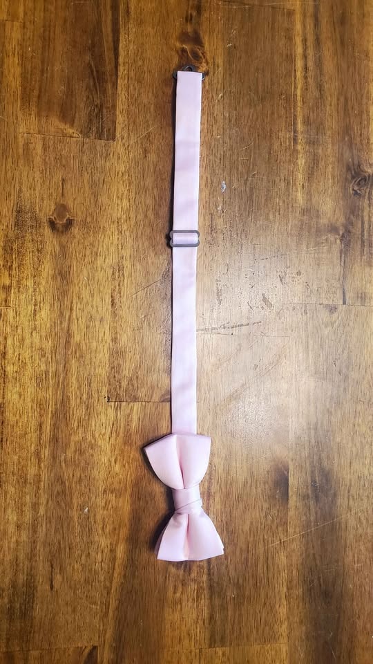 Boys Light Pink Bowtie with Adjustable Strap - 2 available - photo 3
