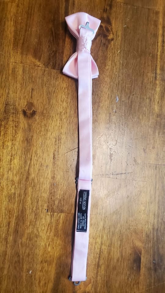 Boys Light Pink Bowtie with Adjustable Strap - 2 available - photo 4