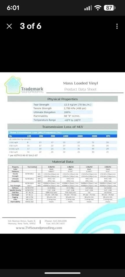 Mass Loaded Vinyl Soundproofing - 1 Lb MLV, 4x10 Sf - photo 4