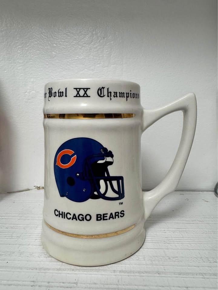 Bears Superbowl XX Beer Stein