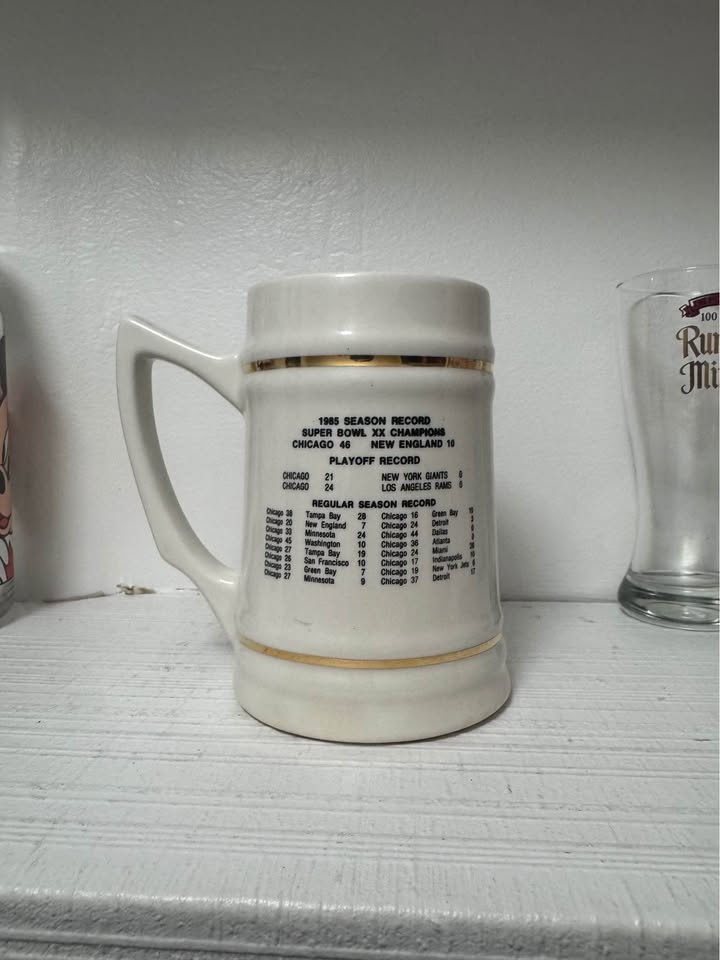 Bears Superbowl XX Beer Stein - photo 2