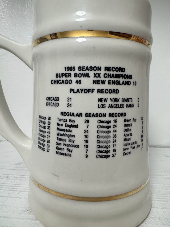 Bears Superbowl XX Beer Stein - photo 3
