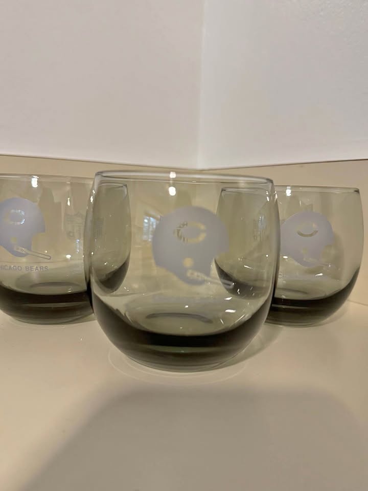 Chicago Bears Vintage Rocks glasses set if 3