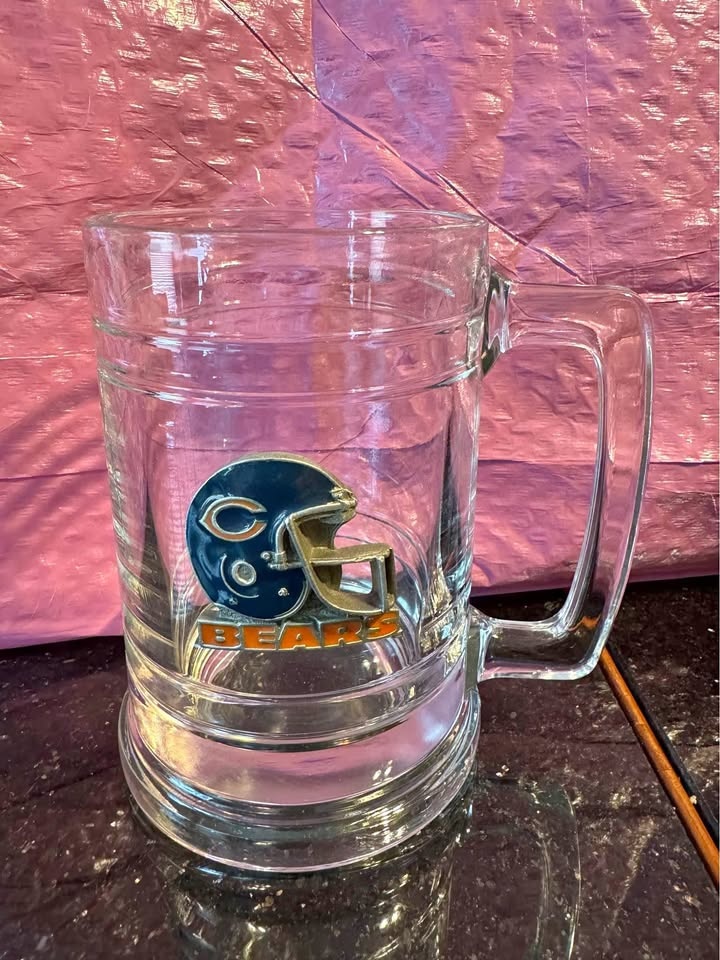 Bears heavy glass beer mug