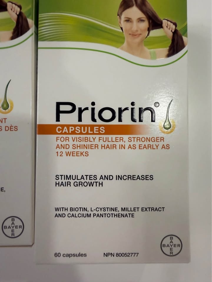 Priorin Capsules (Hair Growth) – 3 Boxes (60 caps each) – Exp 08 - photo 3