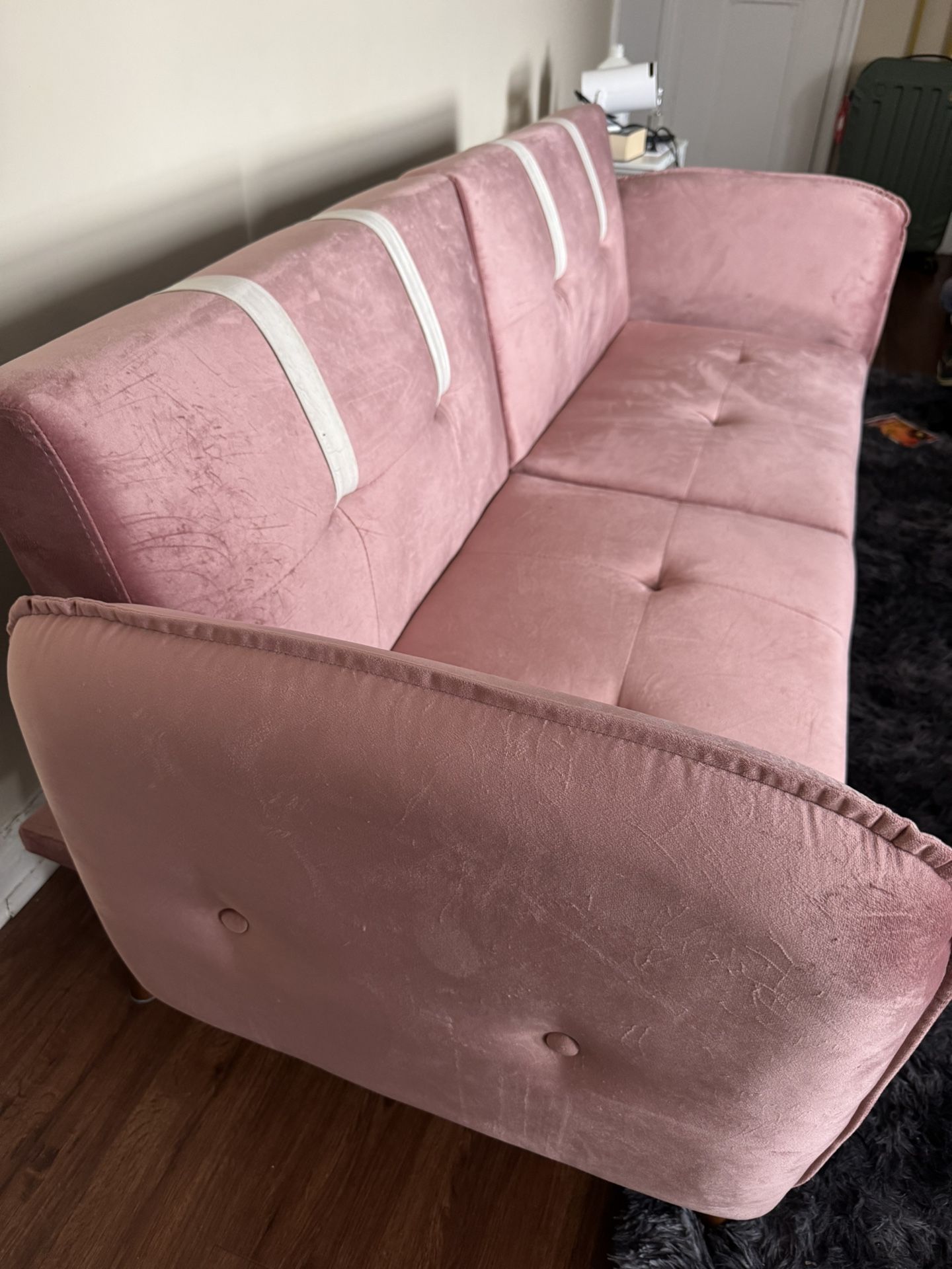 Velvet Futon Couch Sofa Bed – Twin Size - photo 4