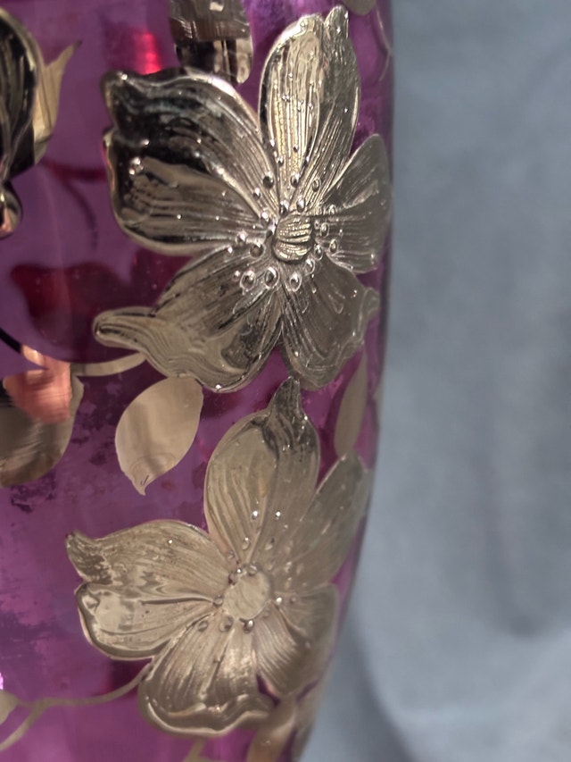Cranberry Crystal Vase - photo 2