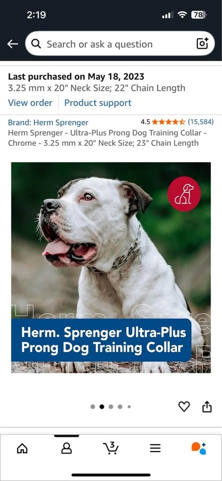 Herm. Springer Prong Dog Training Collar, 22 inch chain length - photo 4