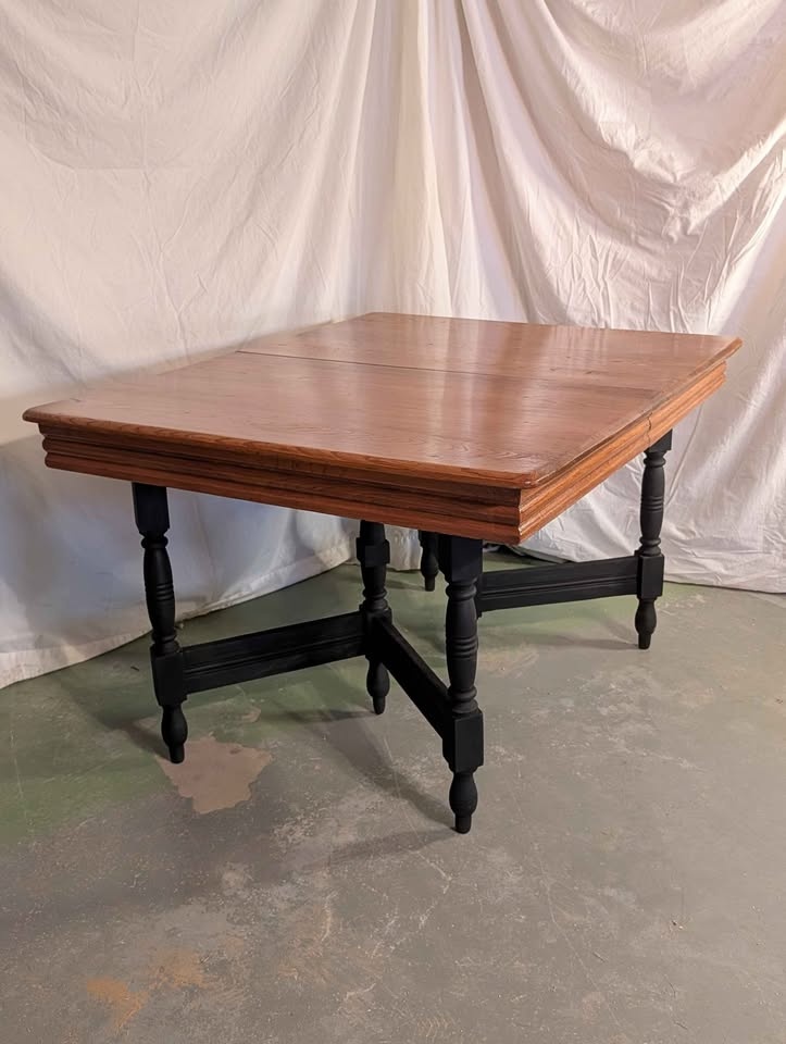 Antique 1920s Oak Draw-Leaf Dining Table | Restored Farmhouse St - photo 5