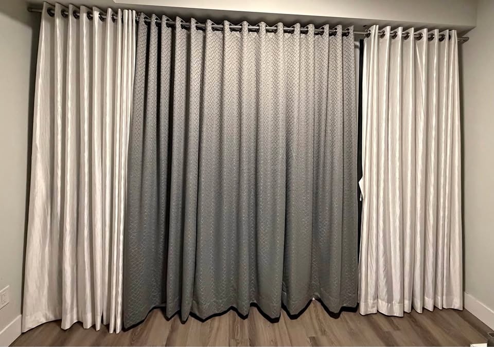 Curtains with Adjustable Curtain Rod – Complete Set