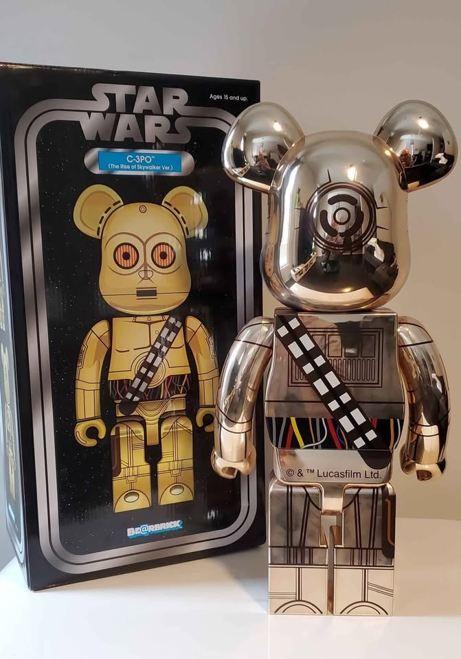 BEARBRICK Star Wars C-3PO EP9 1000% Figure Gold - photo 2