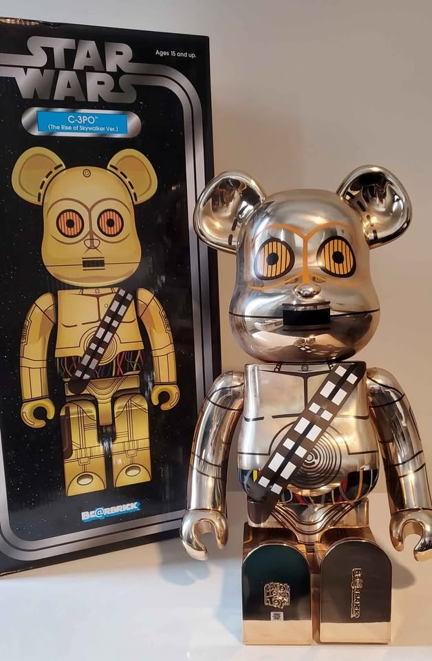BEARBRICK Star Wars C-3PO EP9 1000% Figure Gold - photo 4
