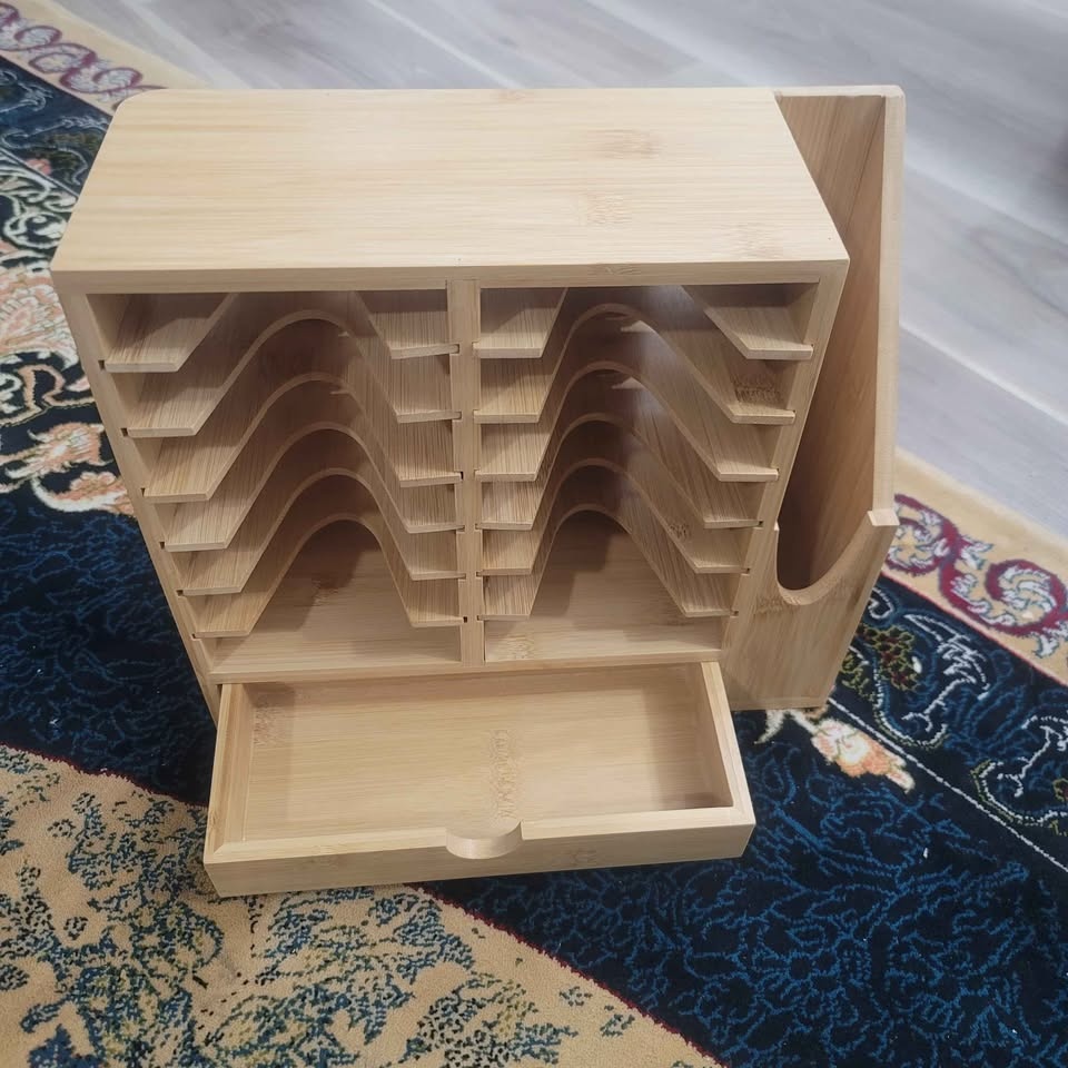Indybe Bamboo Tumbler Lid Organizer ( Brand new in box) - photo 5