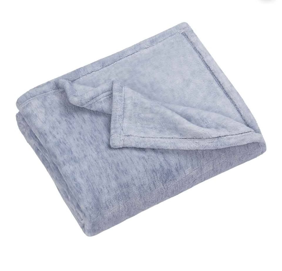 HOMETRENDS Blue Mélange Plush Throw 50x60 inches (Brand new) - photo 2