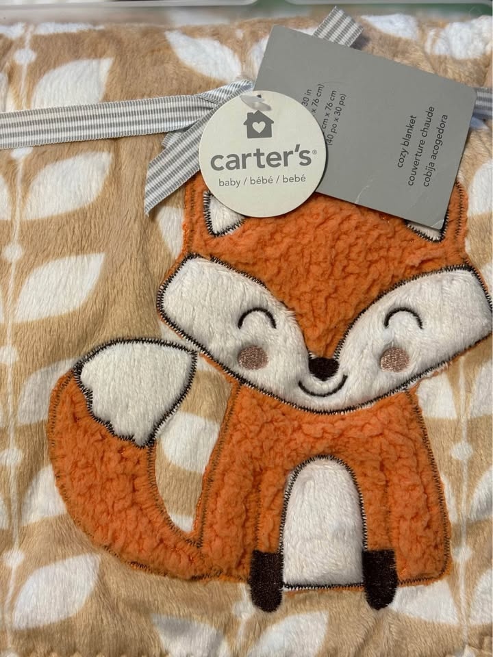 Carters Fox baby Sherpa Blanket