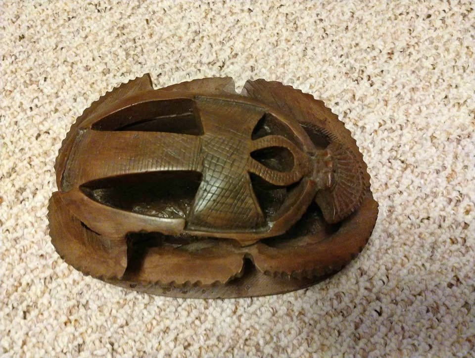 Scarab beetle carving