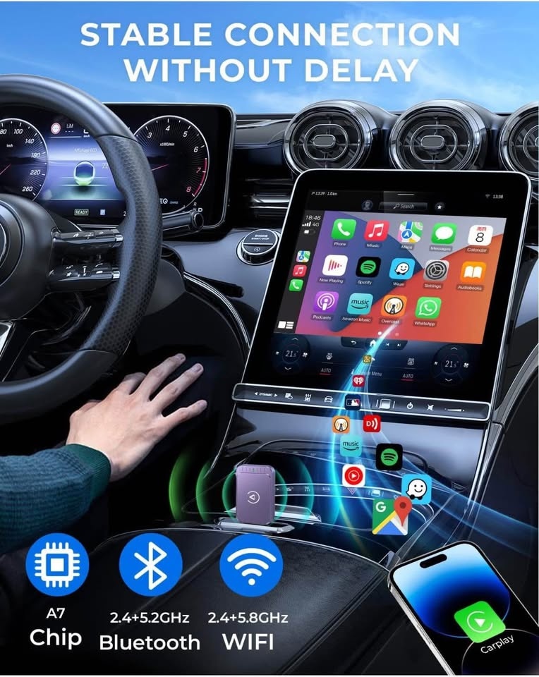 (New) Wireless CarPlay Adapter for iPhone & Android - photo 3
