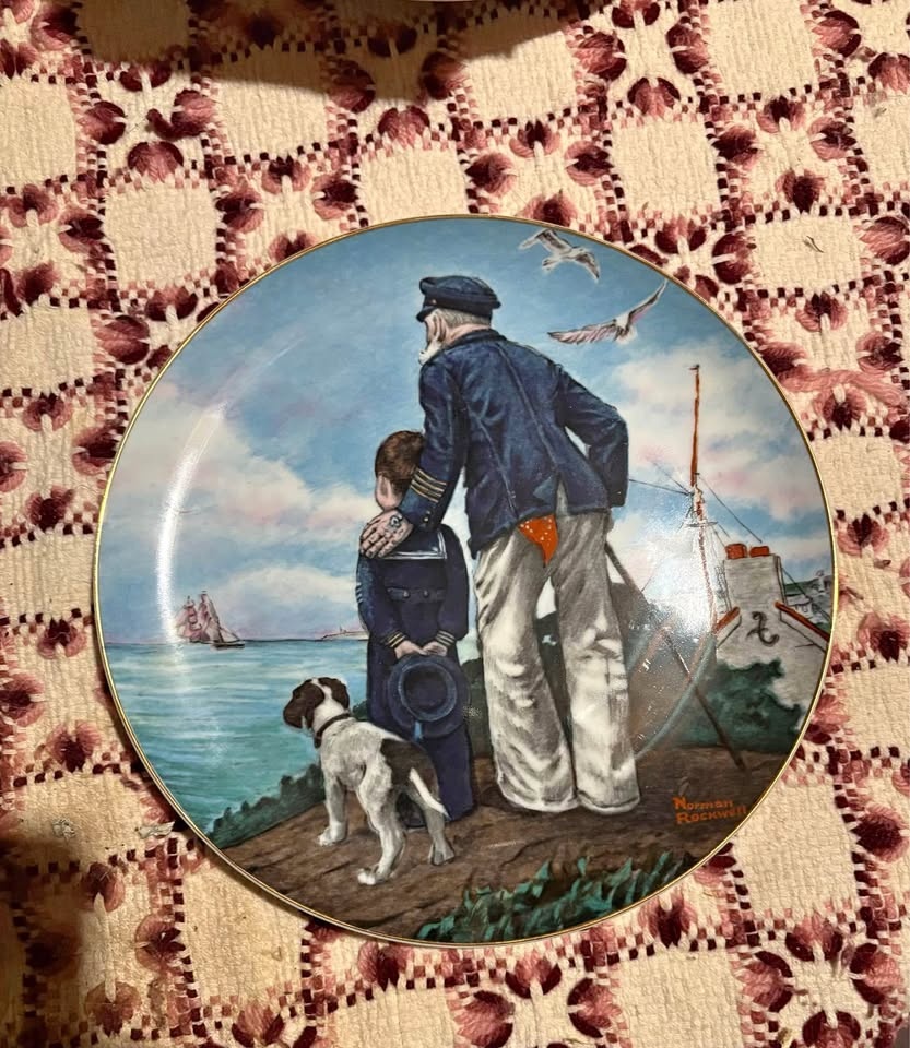 Norman rockwells looking out to sea 1982