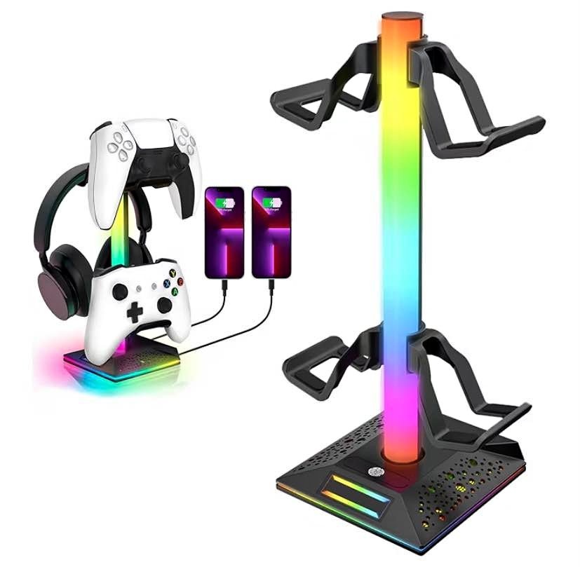 RGB Gaming Controller Stand, Headphone and Controller Holder