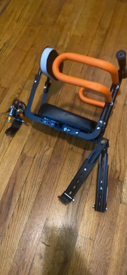 Child Bike Seat, Portable Retractable Foldable Front Mounted Kid - photo 4