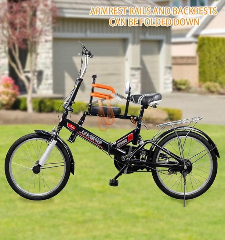Child Bike Seat, Portable Retractable Foldable Front Mounted Kid - photo 5